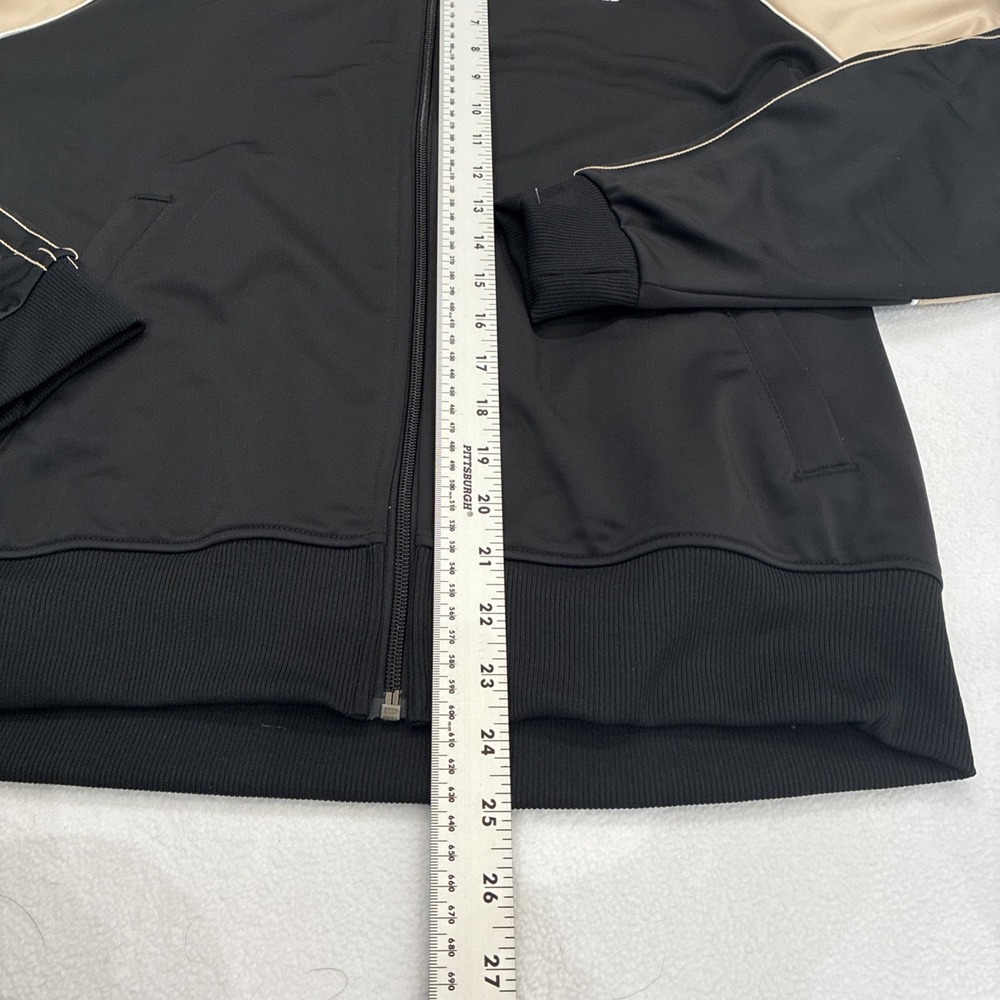 Adidas Track Jacket Mens Teen Small Black Magic Beige Tan Streetwear - Picture 2 of 14
